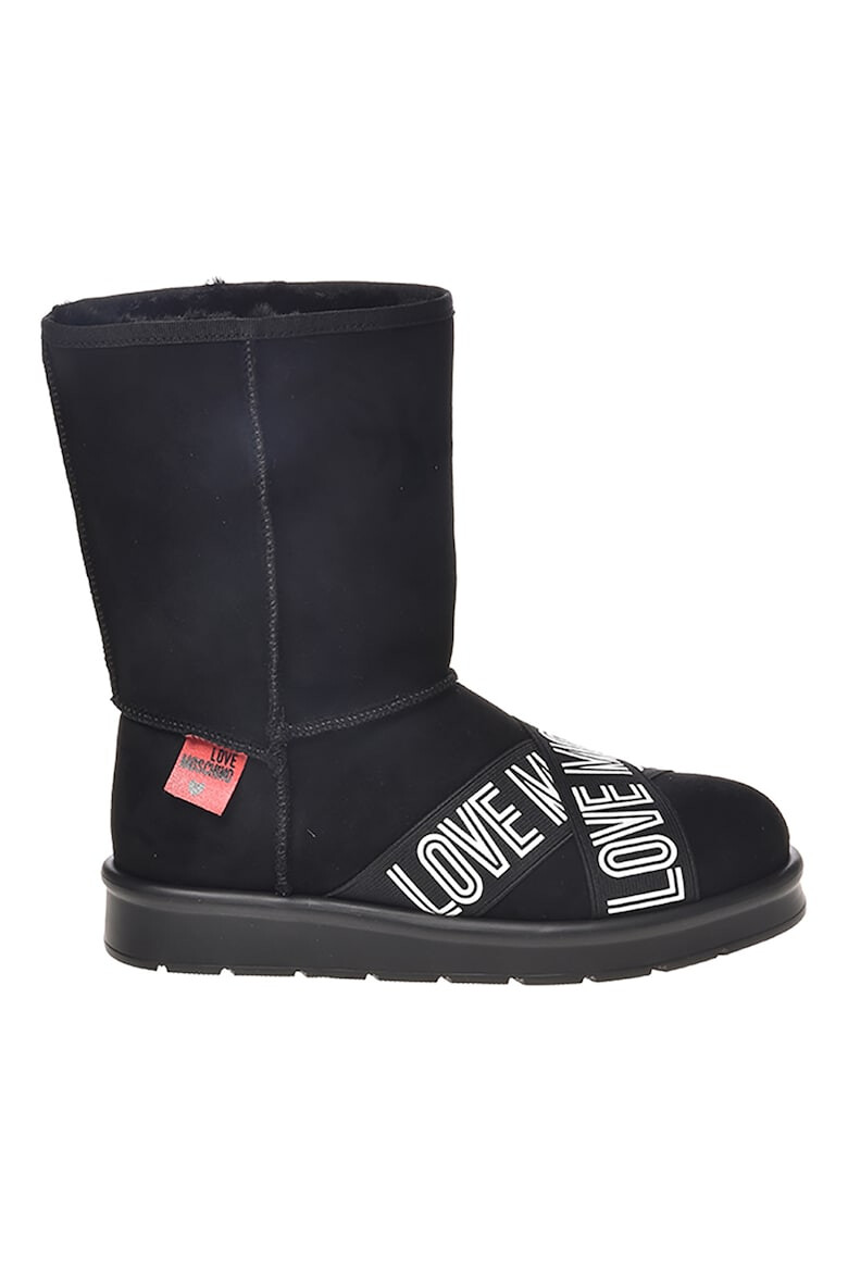 Love Moschino Ботуши до прасеца с лога - Pepit.bg