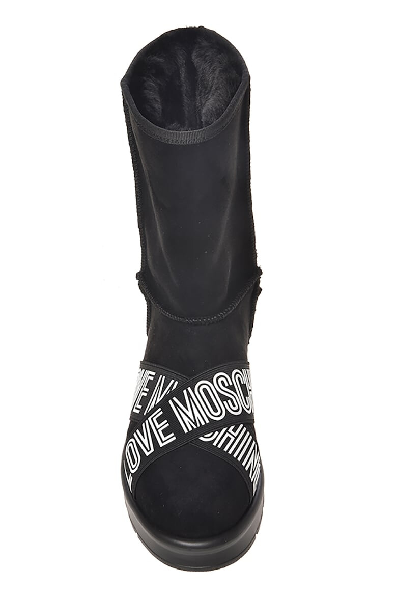 Love Moschino Ботуши до прасеца с лога - Pepit.bg
