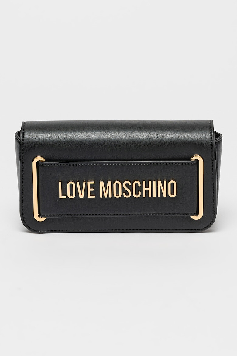 Love Moschino Чанта Baguette от еко кожа с метално лого - Pepit.bg