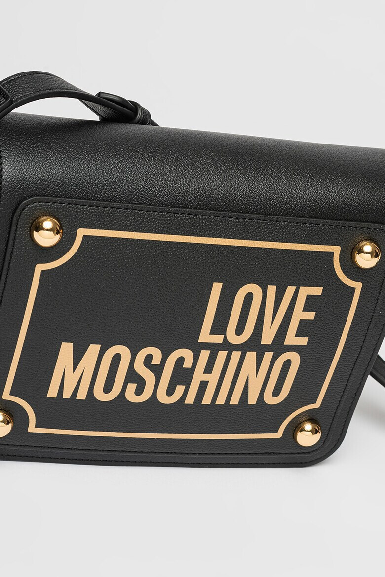 Love Moschino Чанта Flap с лого - Pepit.bg