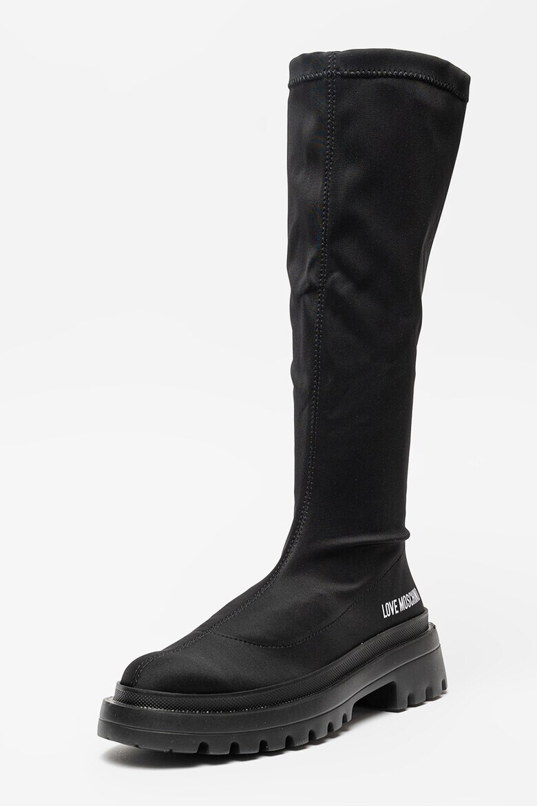 Love Moschino Дълги ботуши с лого - Pepit.bg