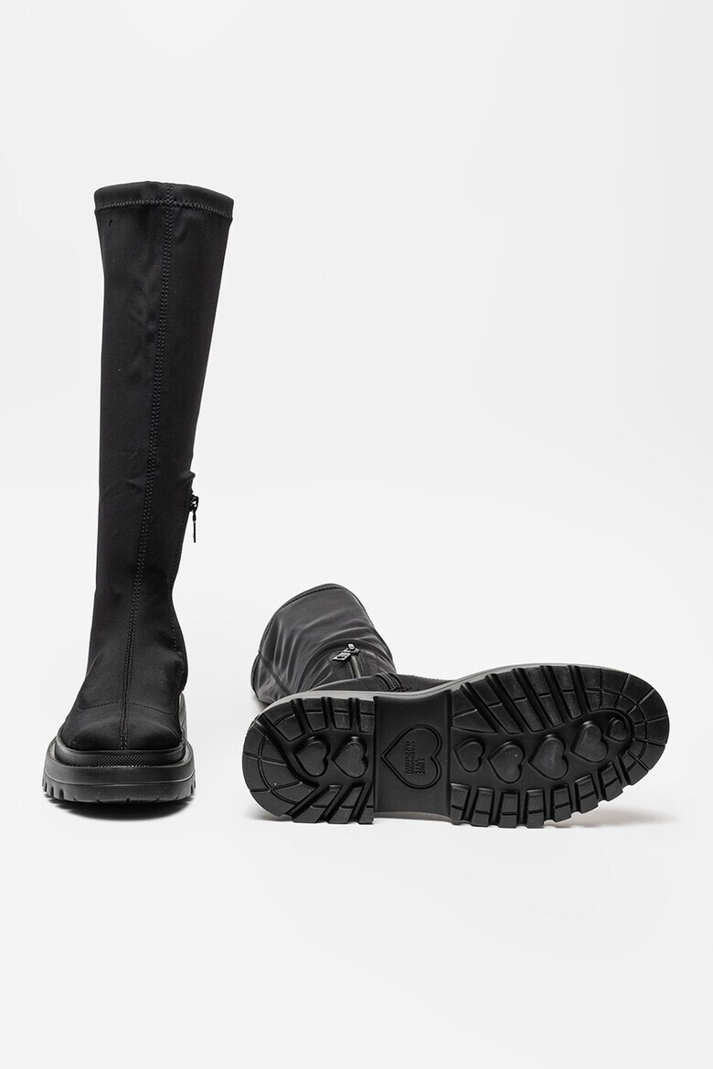Love Moschino Дълги ботуши с лого - Pepit.bg