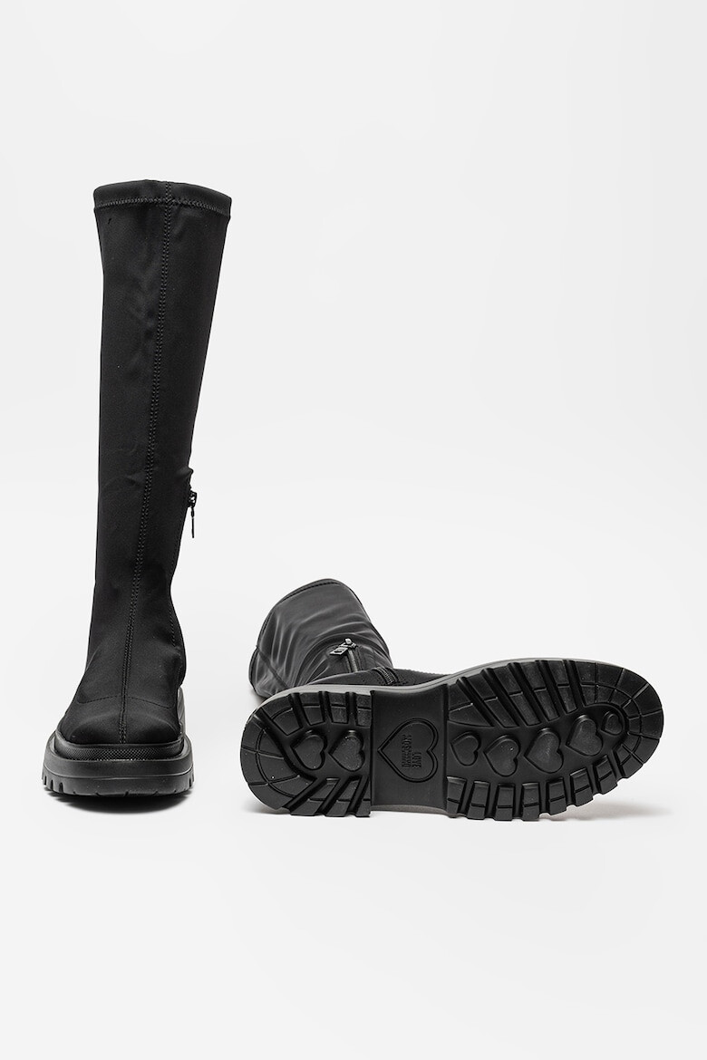 Love Moschino Дълги ботуши с лого - Pepit.bg