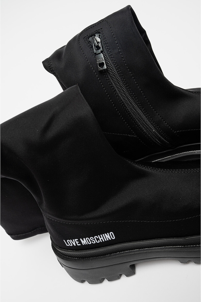 Love Moschino Дълги ботуши с лого - Pepit.bg