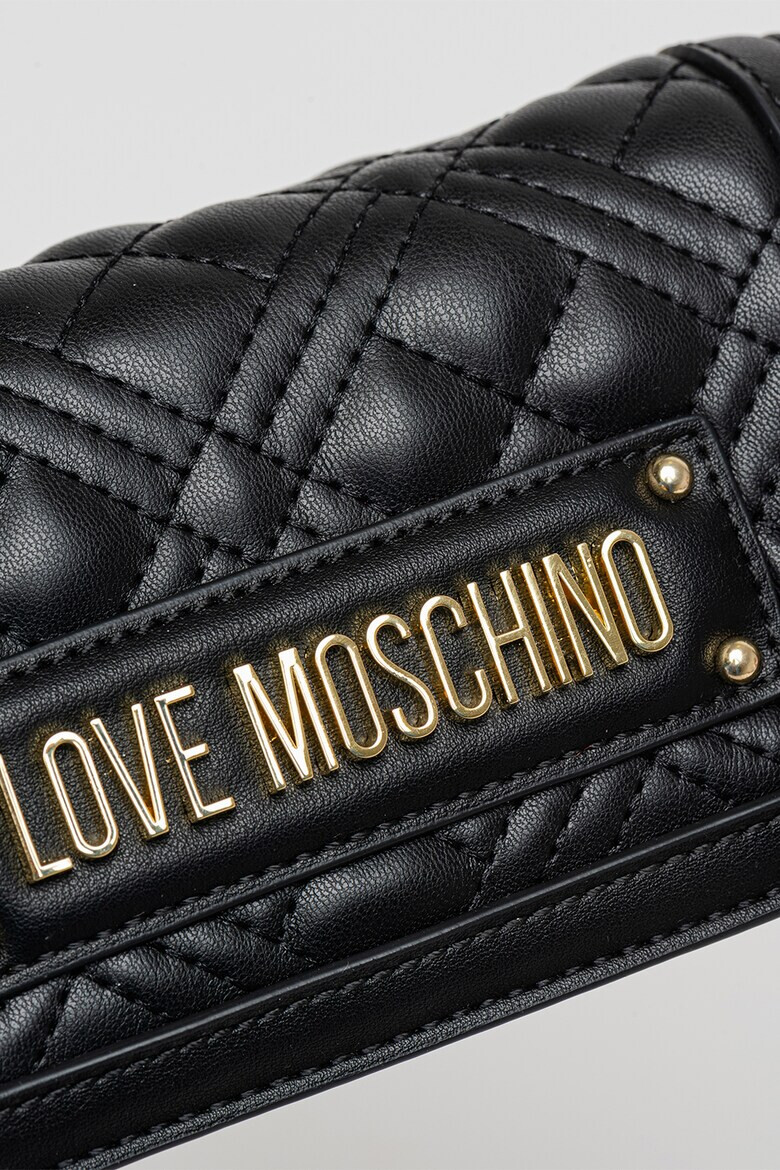 Love Moschino Капитониран елек с капаче - Pepit.bg