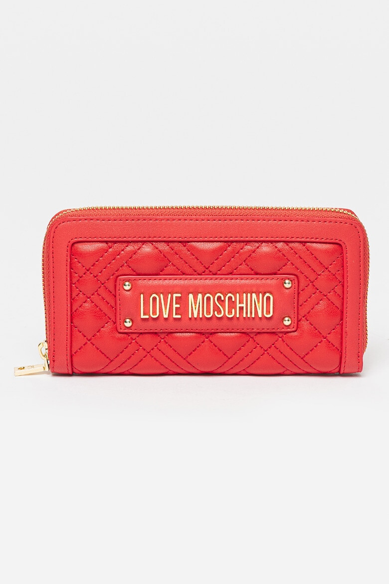 Love Moschino Капитониран портфейл с лого - Pepit.bg