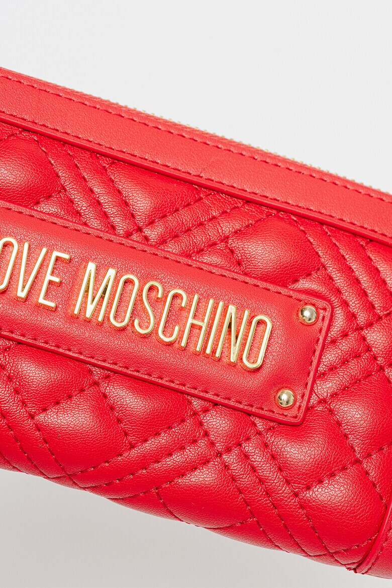 Love Moschino Капитониран портфейл с лого - Pepit.bg