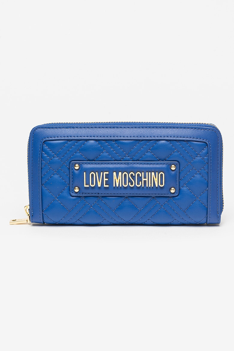 Love Moschino Капитониран портфейл с лого - Pepit.bg