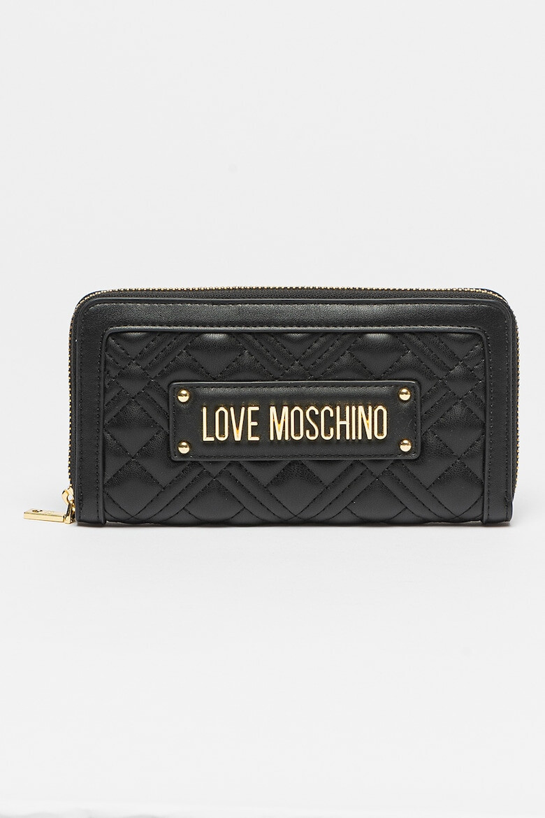 Love Moschino Капитониран портфейл с лого - Pepit.bg