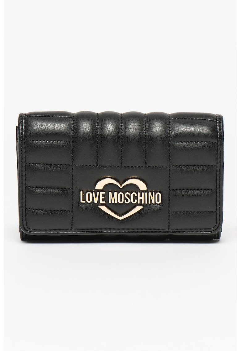 Love Moschino Капитониран портфейл с лого - Pepit.bg