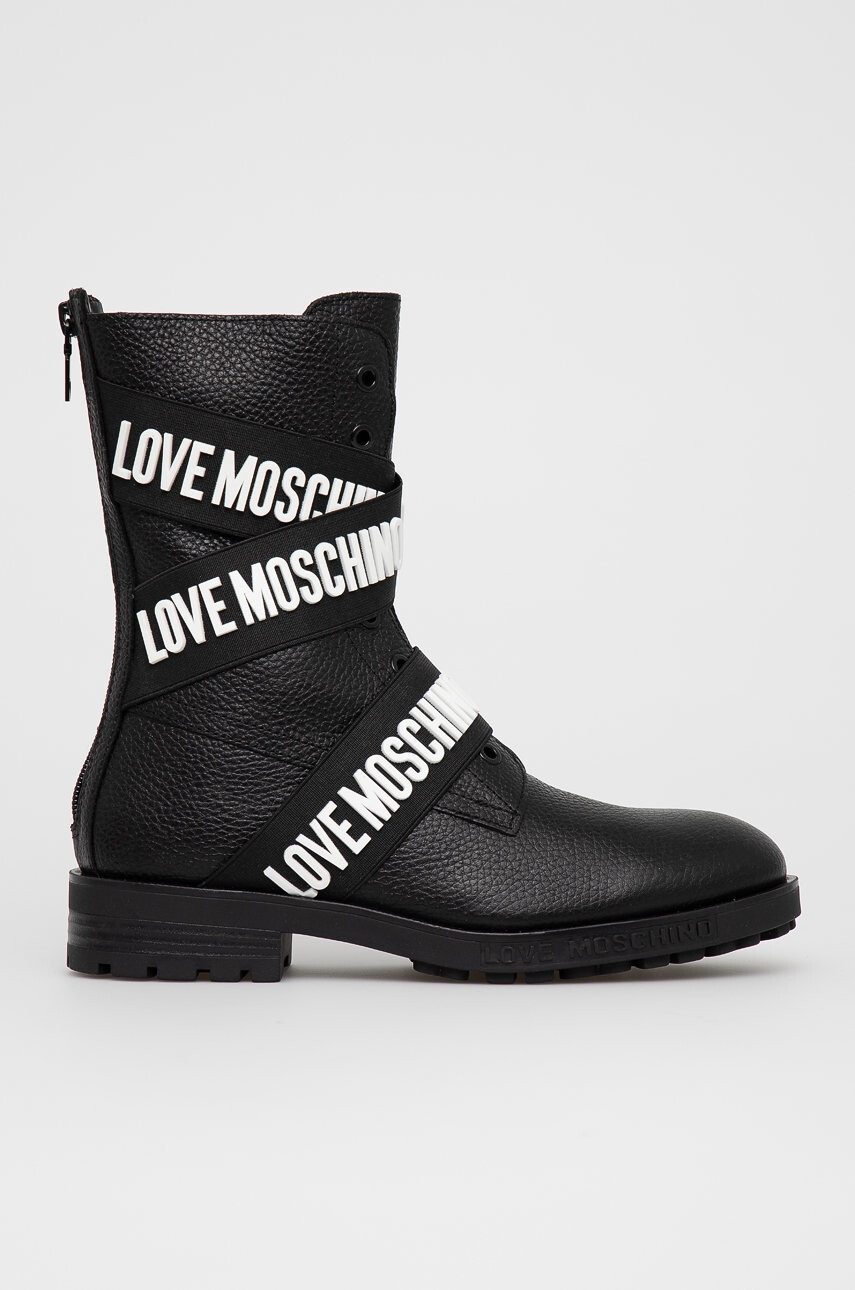 Love Moschino Кожени боти - Pepit.bg