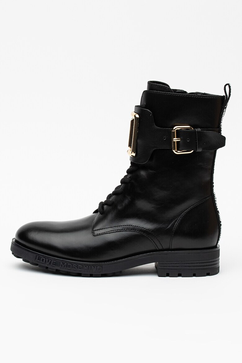 Love Moschino Кожени ботуши - Pepit.bg