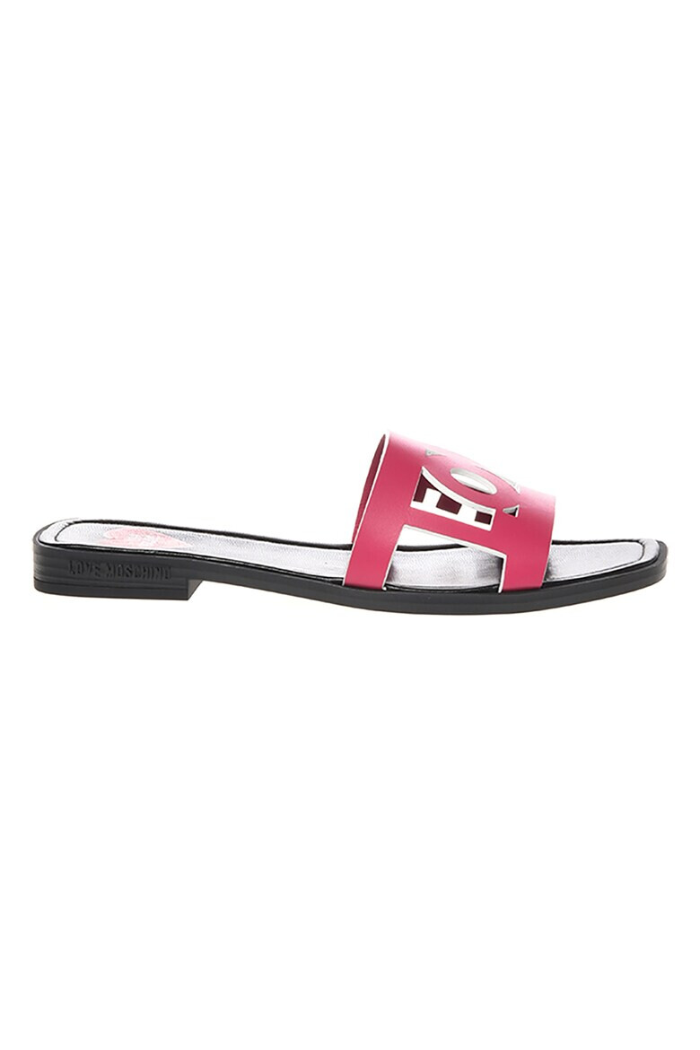 Love Moschino Кожени чехли с лого - Pepit.bg