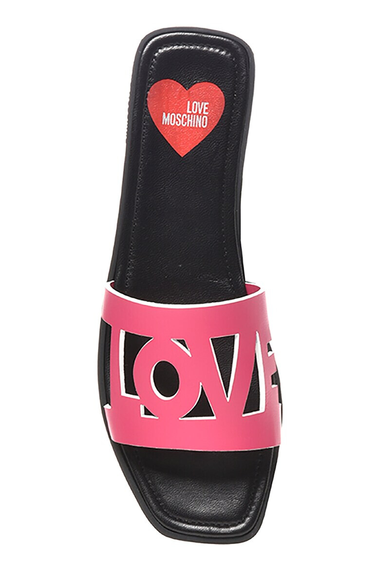 Love Moschino Кожени чехли с лого - Pepit.bg