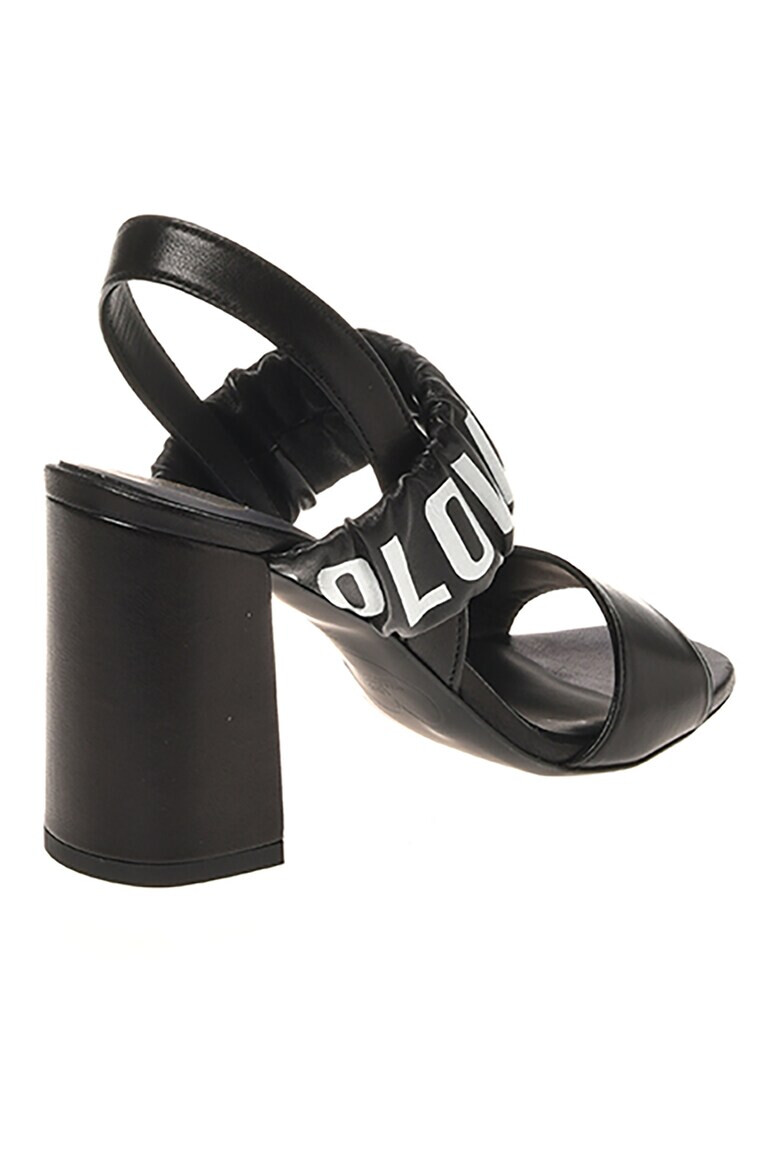 Love Moschino Кожени сандали с лого - Pepit.bg