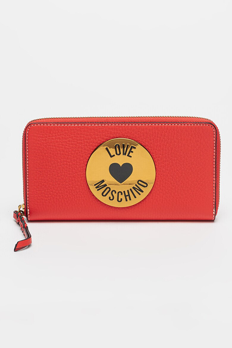 Love Moschino Кожено портмоне с цип и лого - Pepit.bg