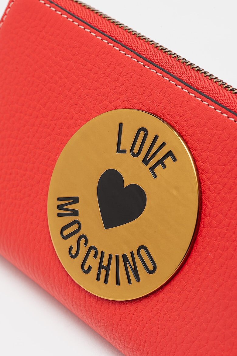 Love Moschino Кожено портмоне с цип и лого - Pepit.bg