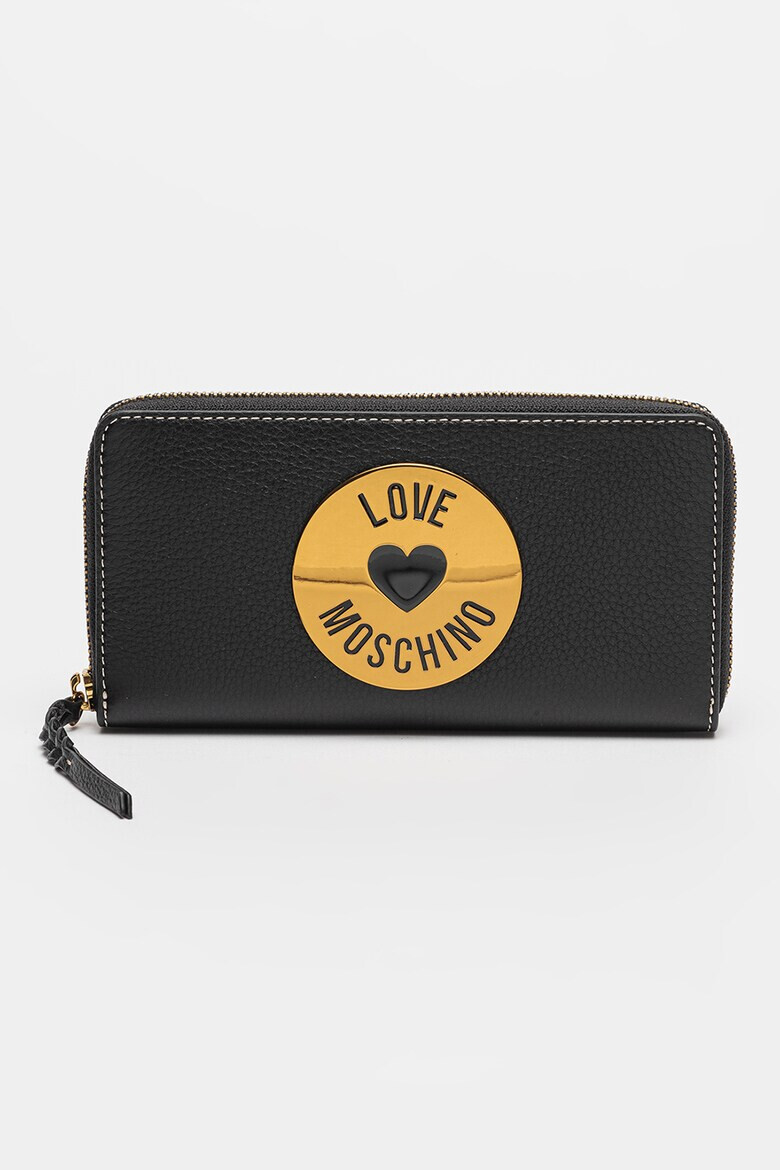 Love Moschino Кожено портмоне с цип и лого - Pepit.bg