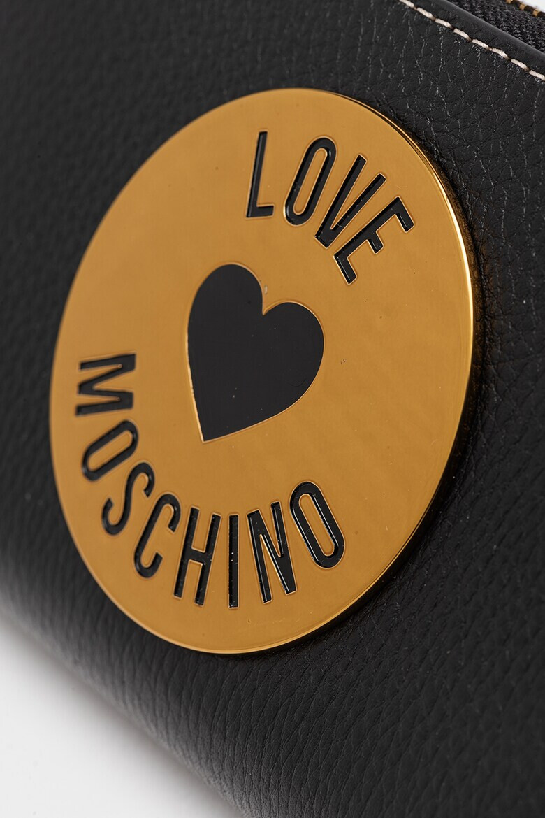 Love Moschino Кожено портмоне с цип и лого - Pepit.bg