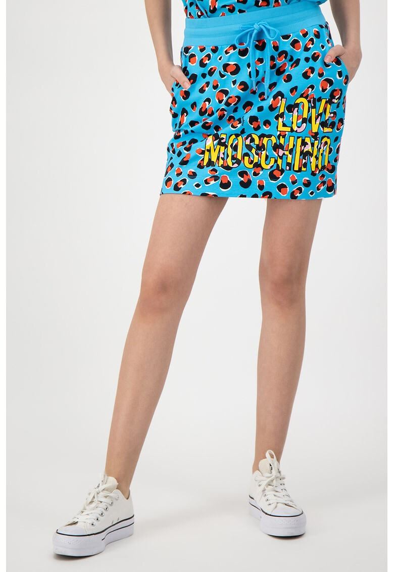 Love Moschino Къса пола с еластична талия - Pepit.bg