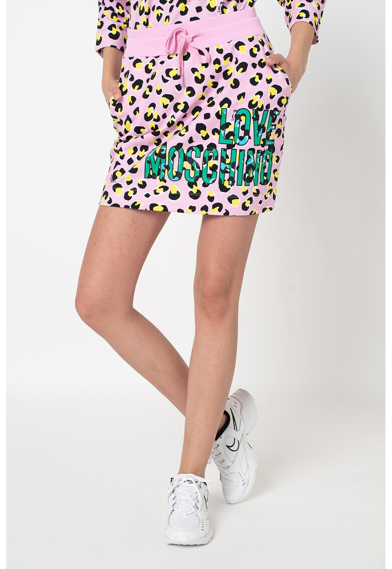 Love Moschino Къса пола с еластична талия - Pepit.bg