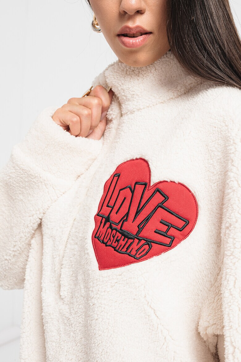 Love Moschino Плюшен суитшърт с лого - Pepit.bg