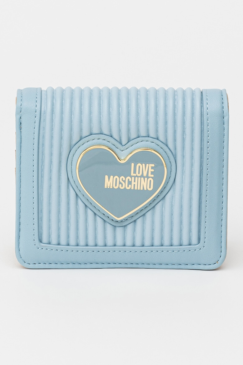 Love Moschino Портфейл от еко кожа с лого и цип - Pepit.bg