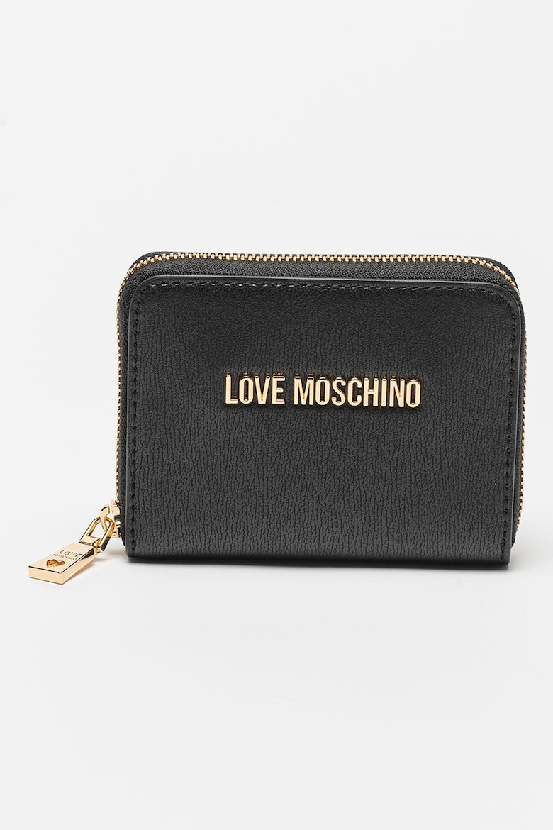 Love Moschino Портфейл от еко кожа с метално лого - Pepit.bg