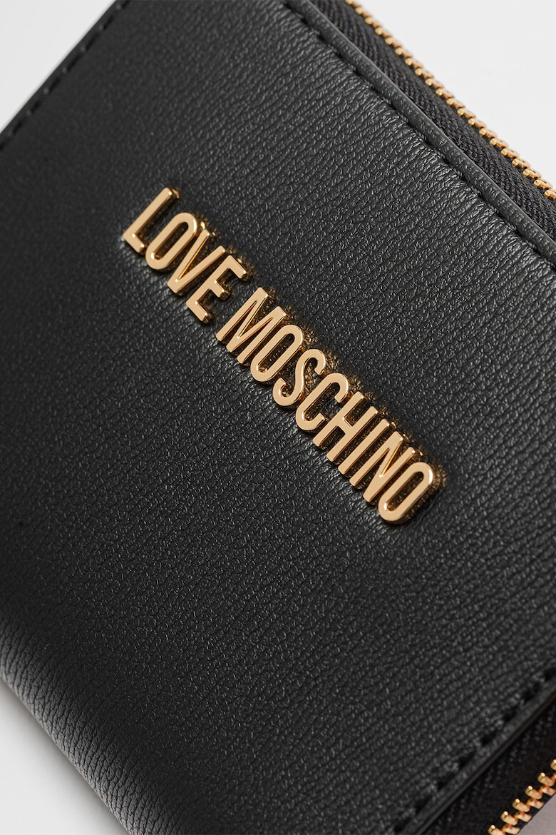 Love Moschino Портфейл от еко кожа с метално лого - Pepit.bg