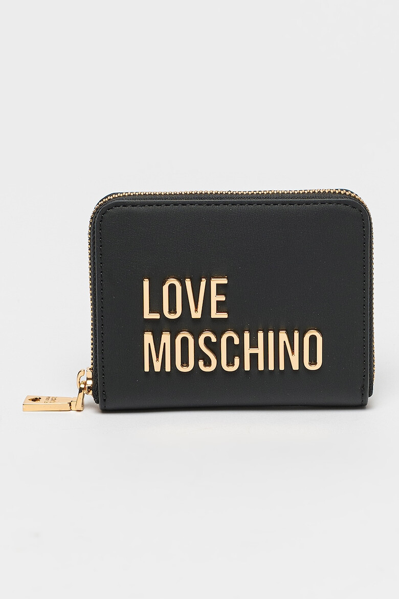 Love Moschino Портфейл от еко кожа с метално лого - Pepit.bg