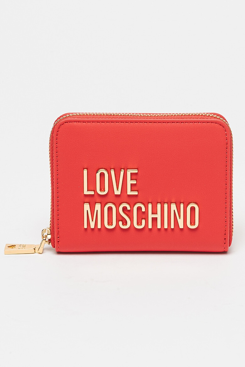 Love Moschino Портфейл от еко кожа с метално лого - Pepit.bg