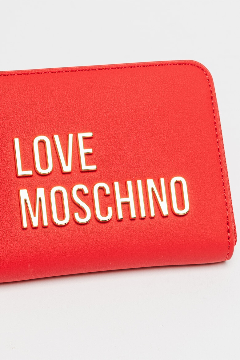 Love Moschino Портфейл от еко кожа с метално лого - Pepit.bg