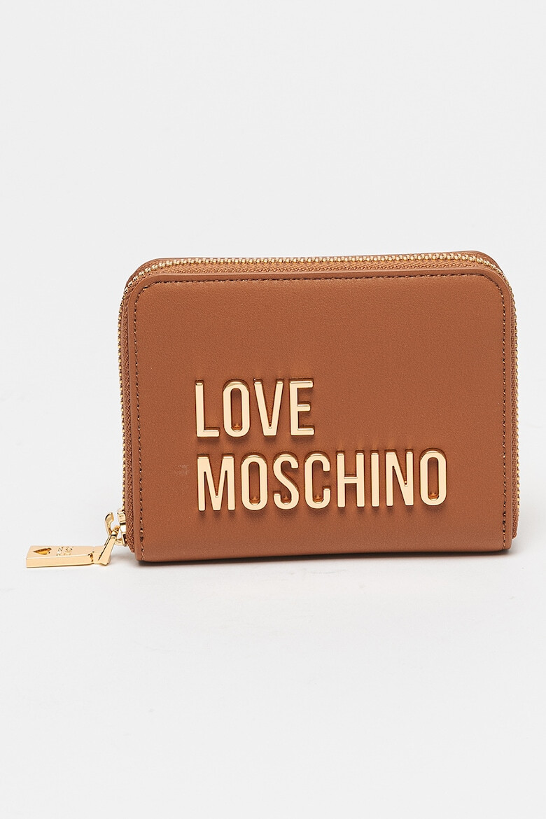 Love Moschino Портфейл от еко кожа с метално лого - Pepit.bg