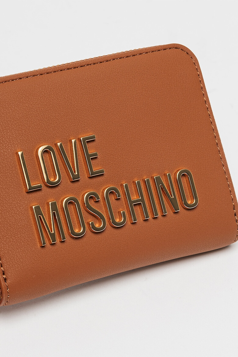 Love Moschino Портфейл от еко кожа с метално лого - Pepit.bg