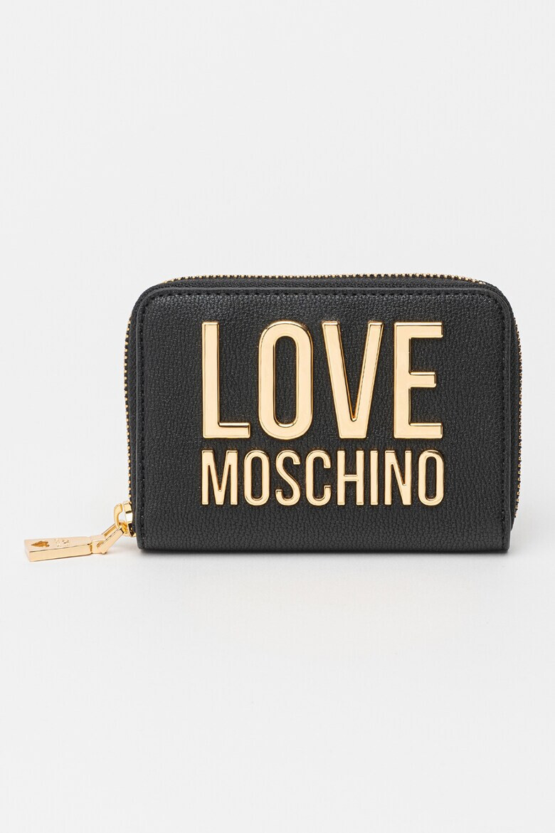 Love Moschino Портфейл от еко кожа с метално лого - Pepit.bg