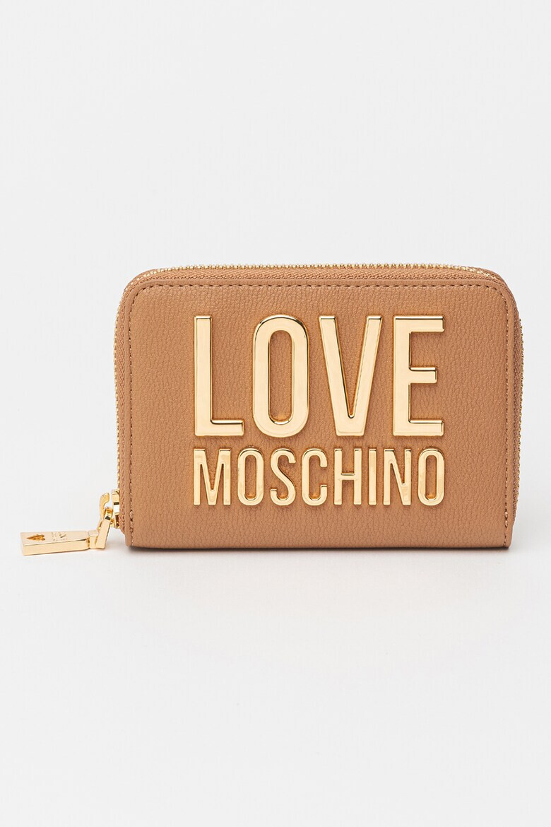 Love Moschino Портфейл от еко кожа с метално лого - Pepit.bg