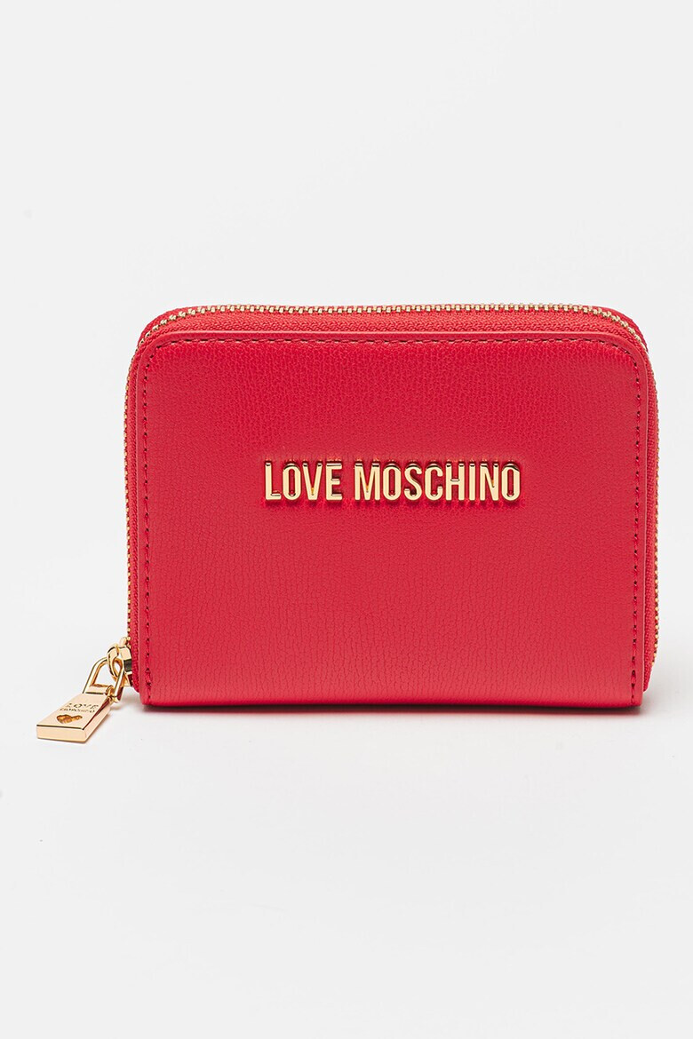 Love Moschino Портфейл от еко кожа с метално лого - Pepit.bg