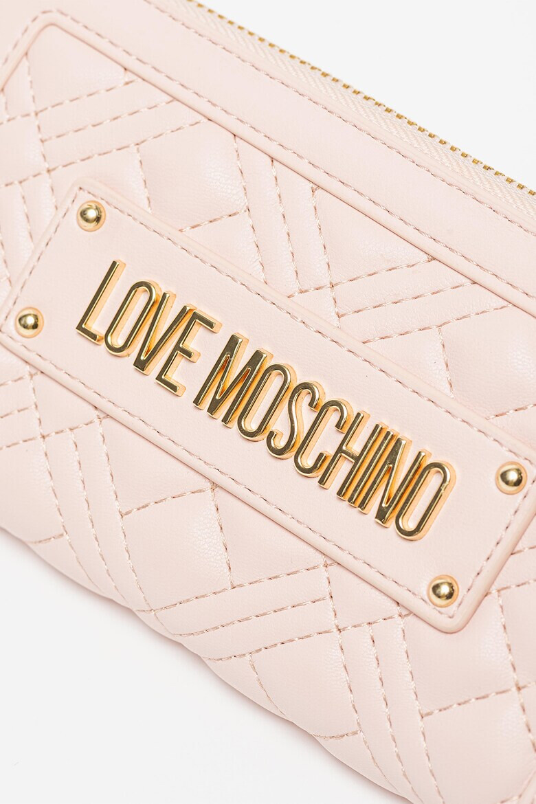 Love Moschino Портфейл от капитонирана еко кожа с цип - Pepit.bg