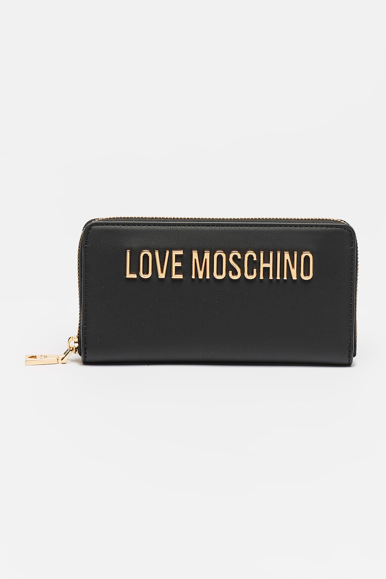 Love Moschino Портфейл с цип и метално лого - Pepit.bg