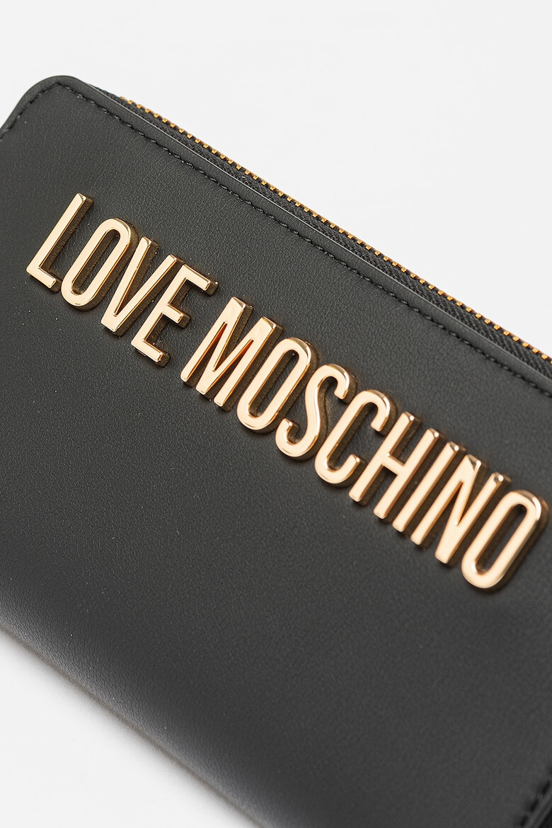 Love Moschino Портфейл с цип и метално лого - Pepit.bg