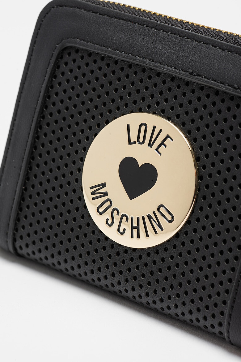 Love Moschino Портфейл с цип и перфорации - Pepit.bg