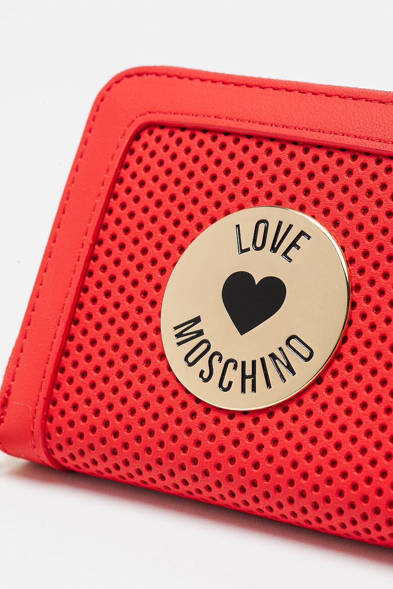 Love Moschino Портфейл с цип и перфорации - Pepit.bg