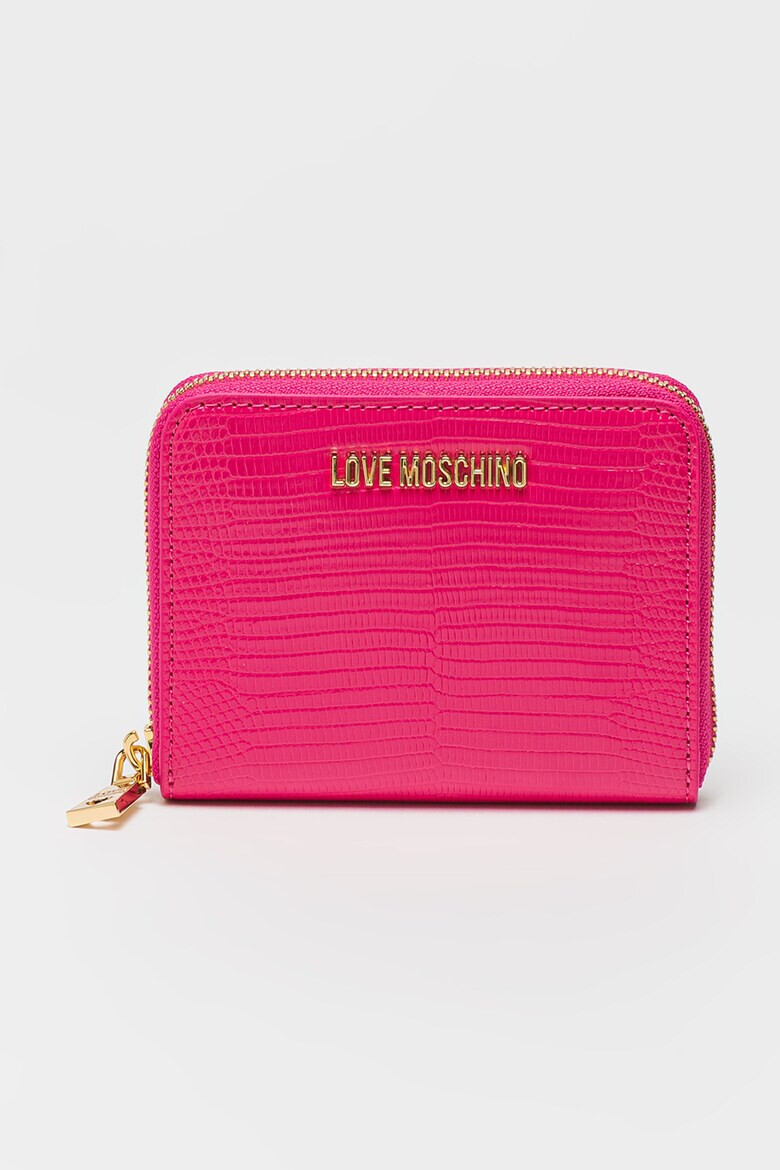 Love Moschino Портфейл с цип и шагрен - Pepit.bg