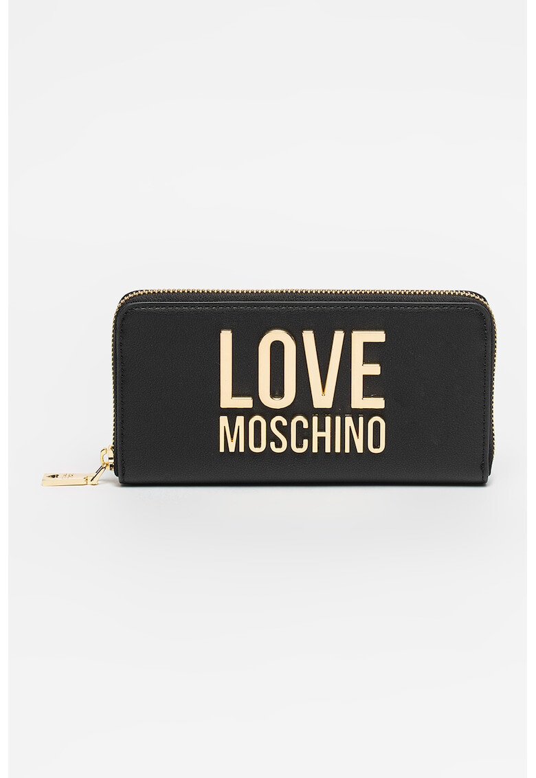 Love Moschino Портфейл от еко кожа с метално лого - Pepit.bg