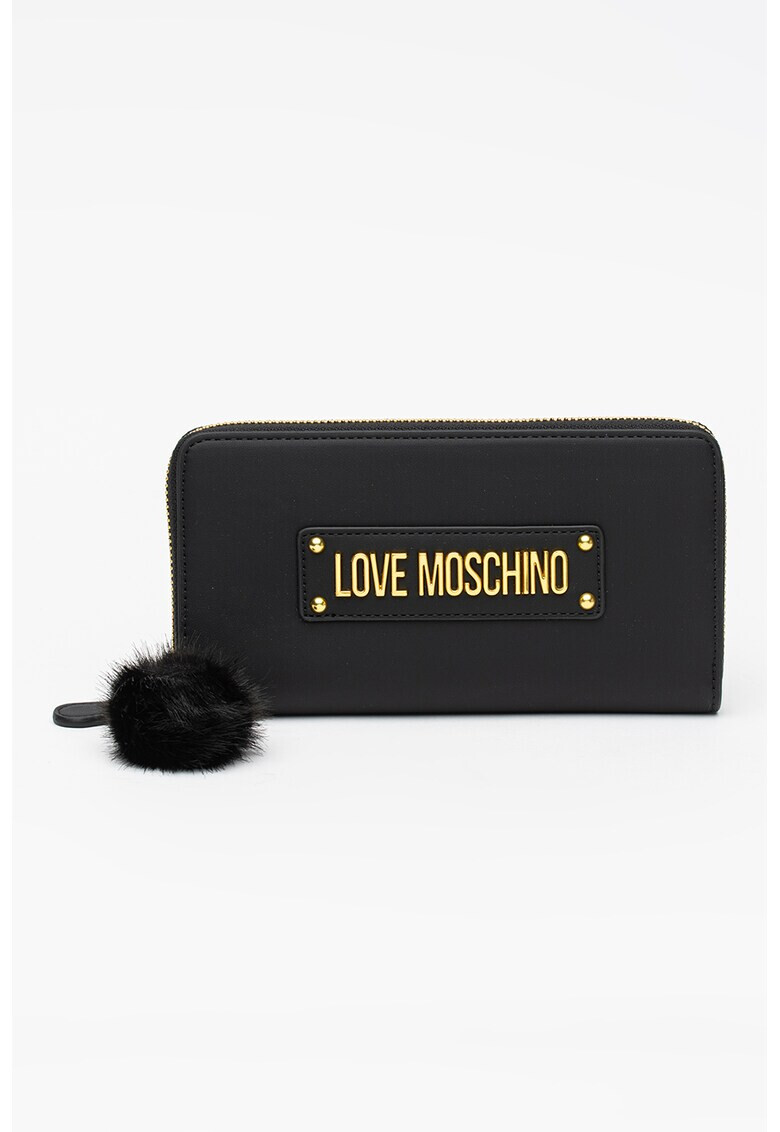 Love Moschino Портфейл от еко кожа с помпон - Pepit.bg