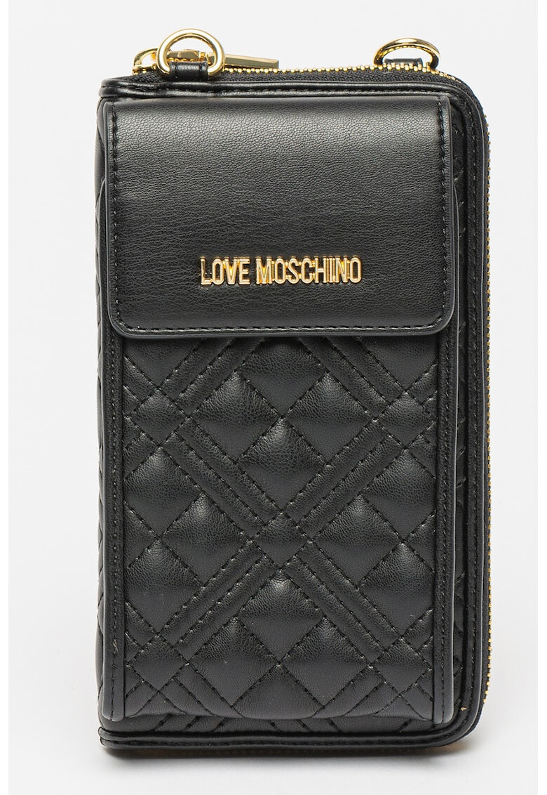 Love Moschino Портфейл от еко кожа с шевове - Pepit.bg