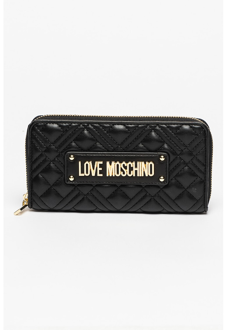 Love Moschino Портфейл от еко кожа с шевове - Pepit.bg