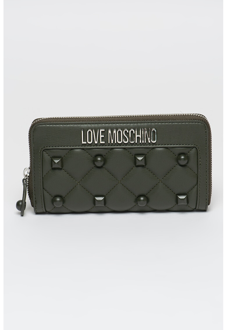 Love Moschino Портфейл от еко кожа с уголемени нитове - Pepit.bg