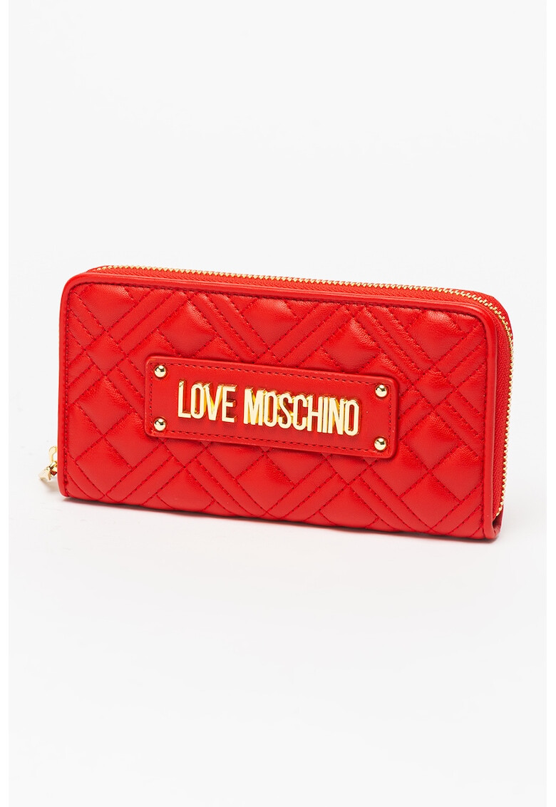 Love Moschino Портфейл от еко кожа с шевове - Pepit.bg