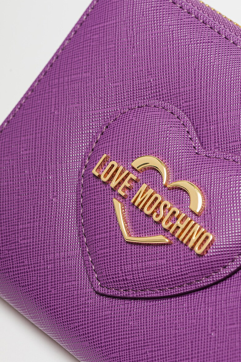 Love Moschino Портмоне от еко кожа с цип и релефно лого - Pepit.bg